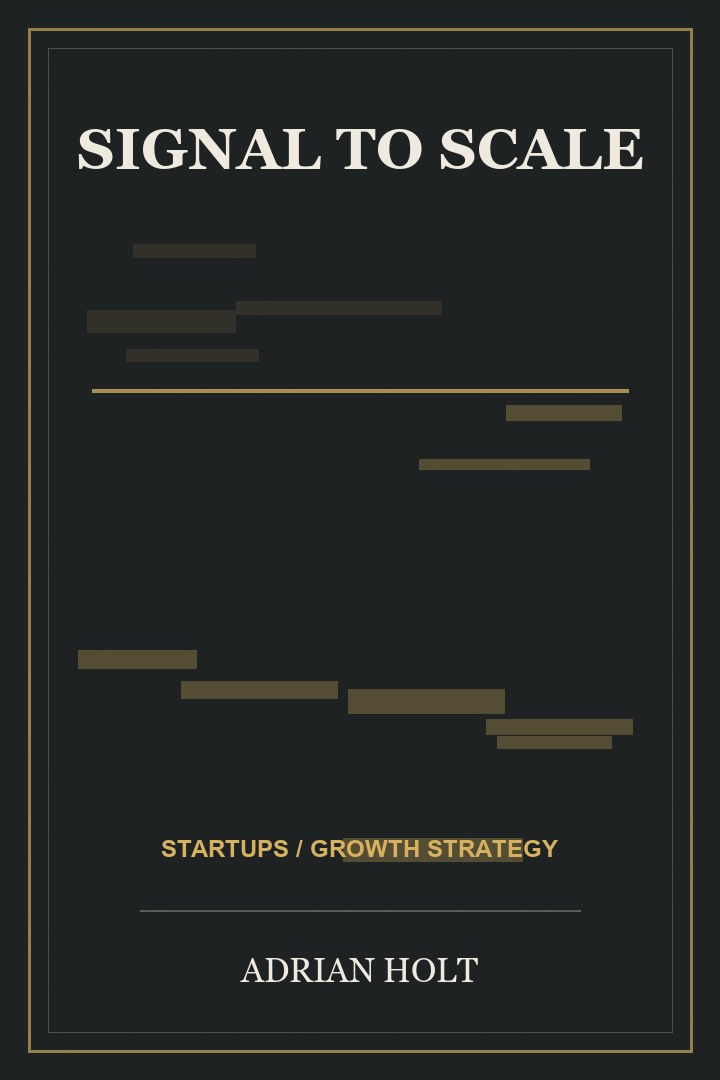 Book cover for Signal to Scale by Adrian Holt