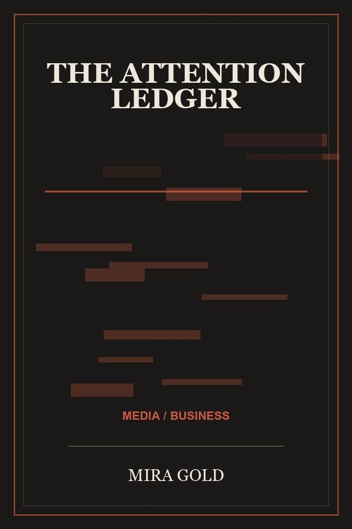 Book cover for The Attention Ledger by Mira Gold