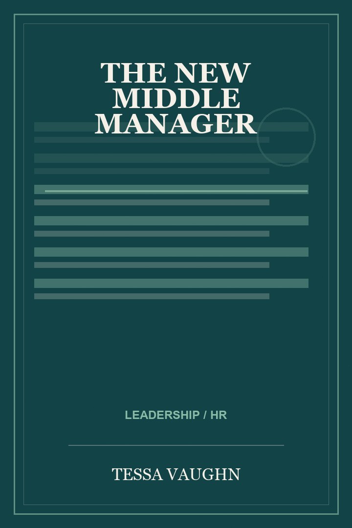 Book cover for The New Middle Manager by Tessa Vaughn