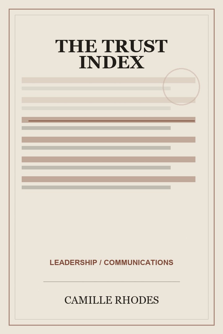 Book cover for The Trust Index by Camille Rhodes